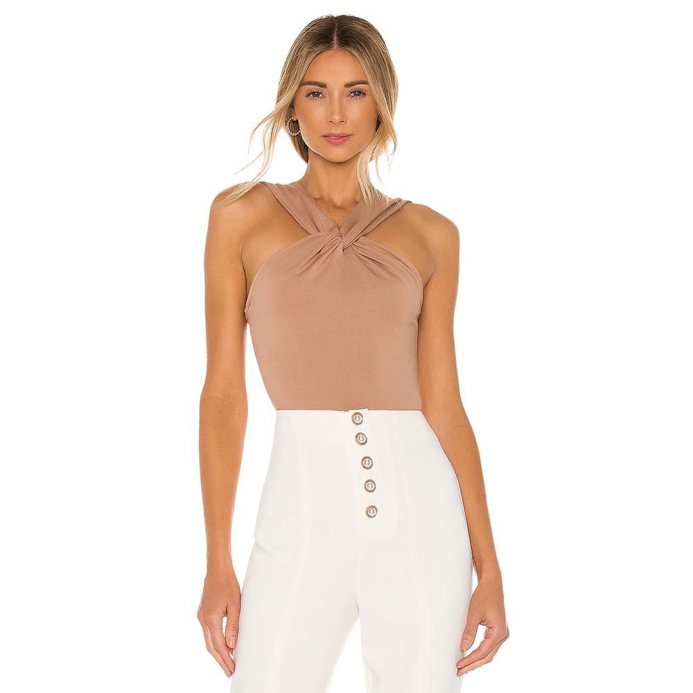 Lovers and Friends Therese Nude Thong Front Twist Bodysuit Size‎ Medium